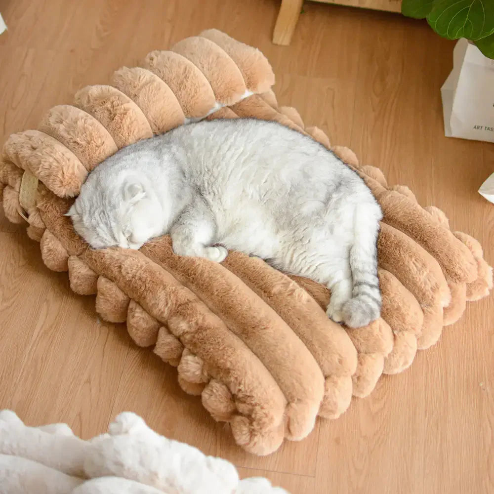 Coussin chauffant en fausse fourrure de lapin doux - Lit pour chien Cozy Cloud