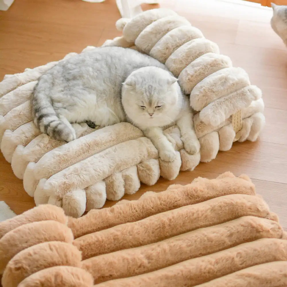 Coussin chauffant en fausse fourrure de lapin doux - Lit pour chien Cozy Cloud