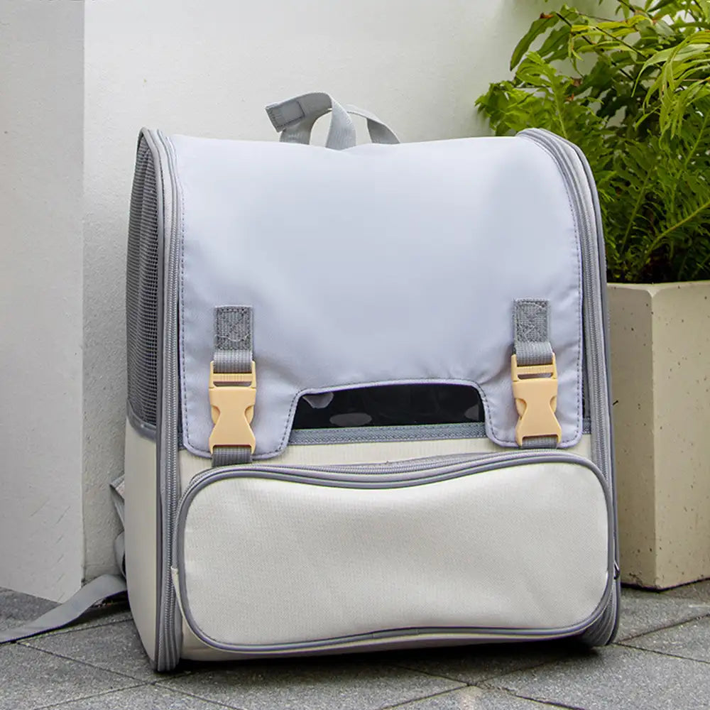 Sac à dos transporteur pour chat spacieux et léger avec fenêtre transparente
