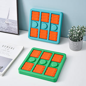 Jouet puzzle pour chien avec gamelle interactive carrée lente