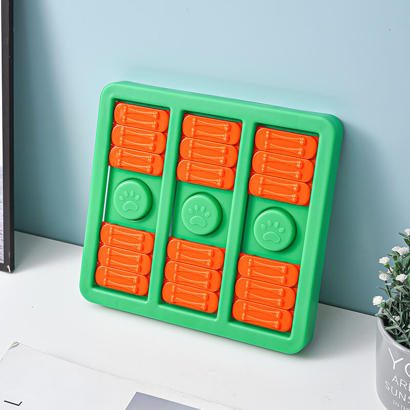 Jouet puzzle pour chien avec gamelle interactive carrée lente