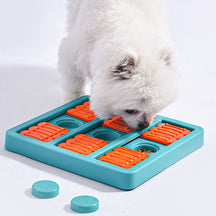 Jouet puzzle pour chien avec gamelle interactive carrée lente