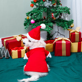 Costume de Père Noël stéréoscopique pour chien avec chapeau et cosplay