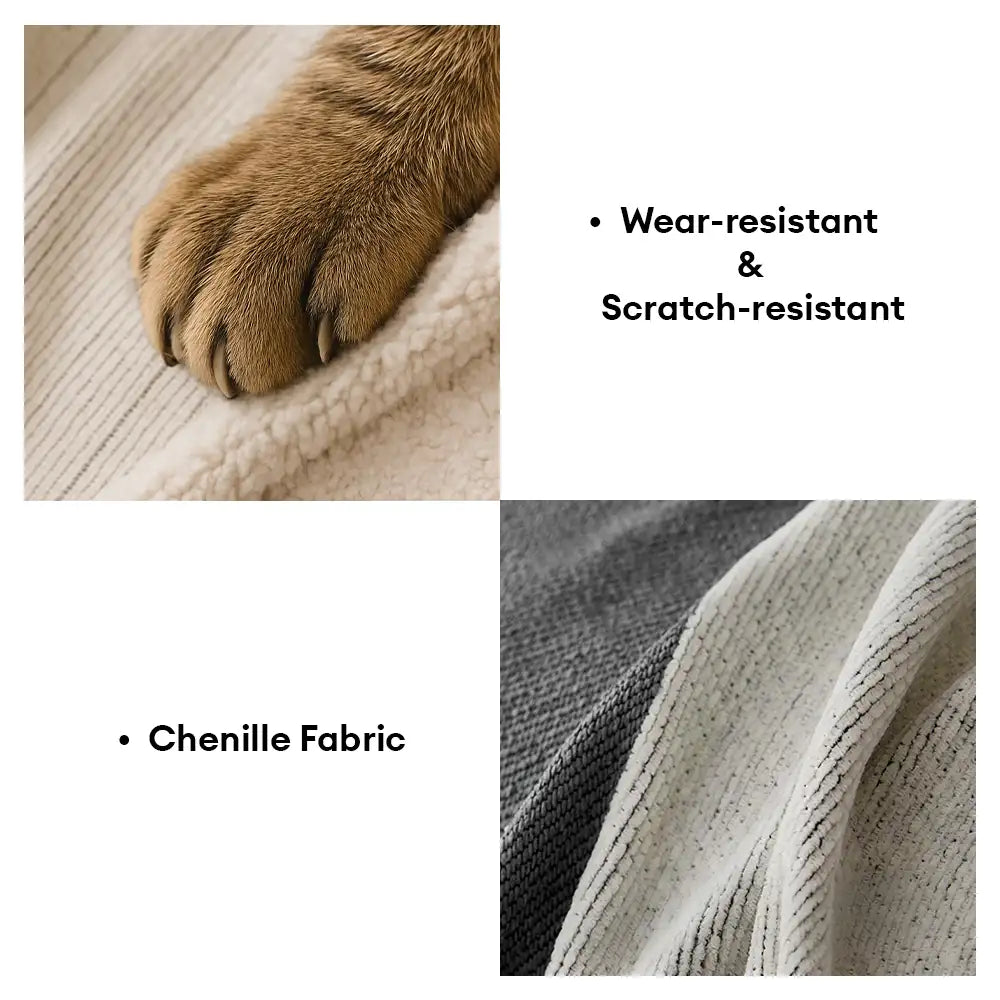 Housse de canapé multifonctionnelle en chenille résistant aux rayures - Stripe Art