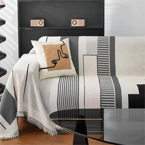 Housse de canapé multifonctionnelle en chenille résistant aux rayures - Stripe Art