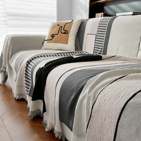Housse de canapé multifonctionnelle en chenille résistant aux rayures - Stripe Art
