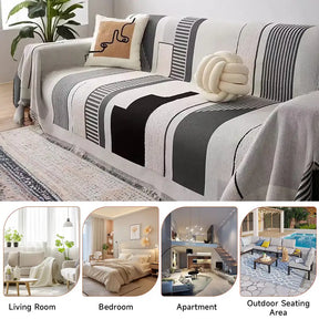 Housse de canapé multifonctionnelle en chenille résistant aux rayures - Stripe Art