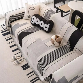 Housse de canapé multifonctionnelle en chenille résistant aux rayures - Stripe Art