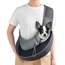 Sac de transport élégant portable en cuir PU pour chien et chat