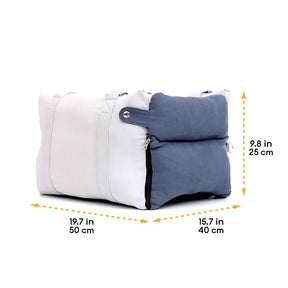 Sac de voyage pour chien à double usage avec doublure épaisse pour siège de voiture et console centrale