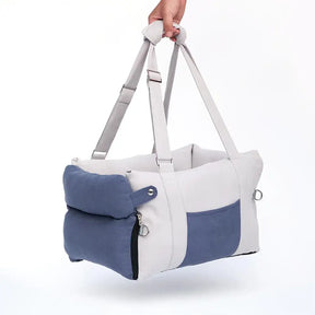 Sac de voyage pour chien à double usage avec doublure épaisse pour siège de voiture et console centrale