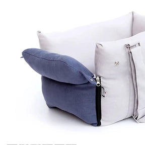 Sac de voyage pour chien à double usage avec doublure épaisse pour siège de voiture et console centrale