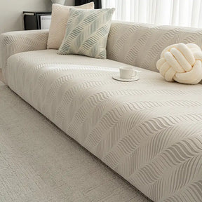 Housse de canapé extensible en jacquard polaire épais anti-rayures