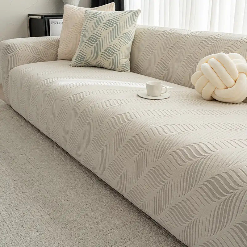 Housse de canapé extensible en jacquard polaire épais anti-rayures