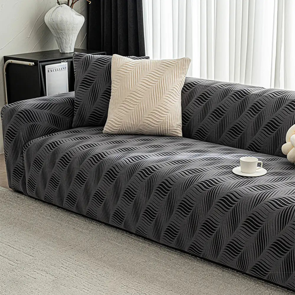 Housse de canapé extensible en jacquard polaire épais anti-rayures