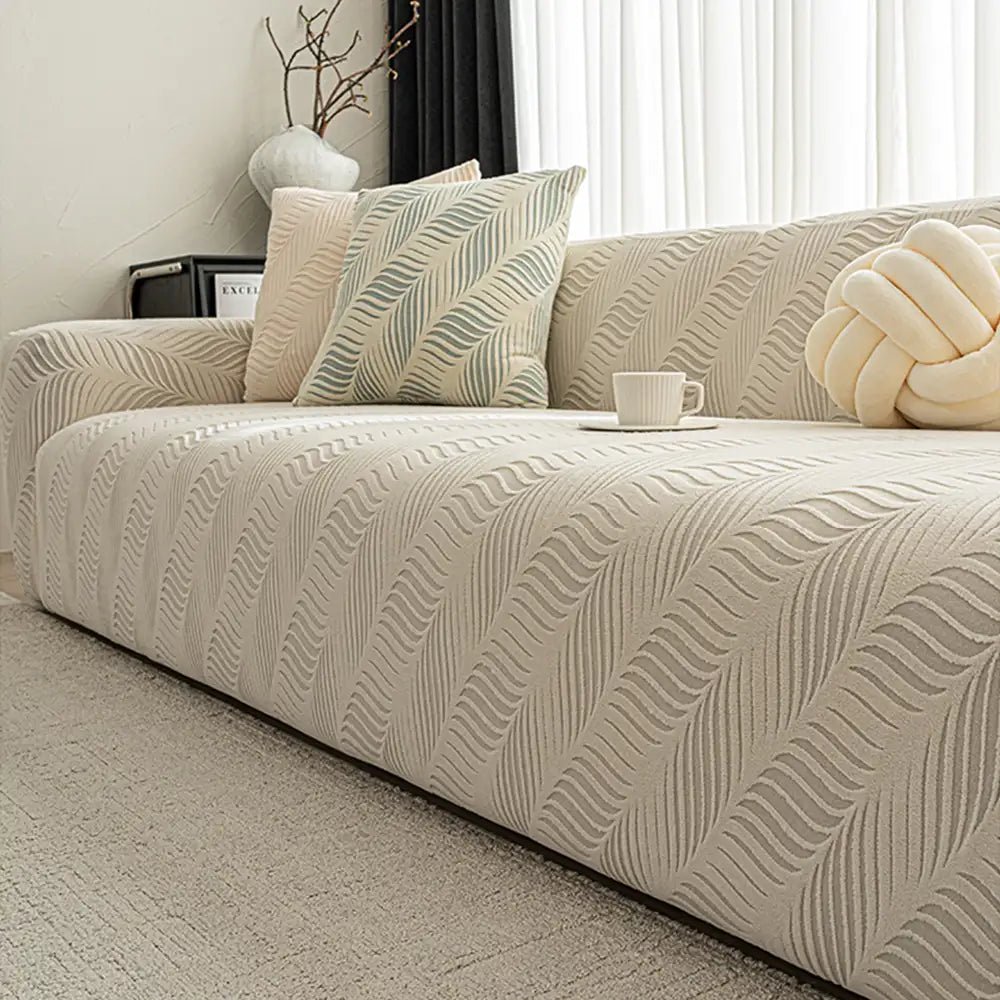 Housse de canapé extensible en jacquard polaire épais anti-rayures