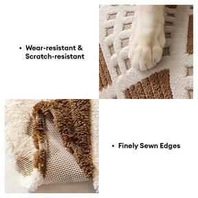 Housse de canapé en jacquard diamant en peluche épaisse et résistante aux griffures