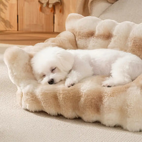 Sofa lit pour chien et chat en peluche floconneuse tie-dye confortable