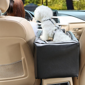Siège auto détachable surélevé pour petits chiens console centrale