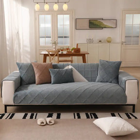 Housse de canapé moderne en velours doux en peluche courte
