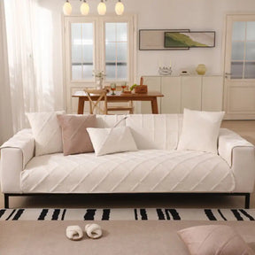 Housse de canapé moderne en velours doux en peluche courte