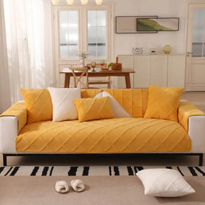 Housse de canapé moderne en velours doux en peluche courte