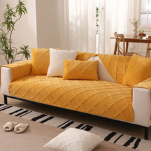 Housse de canapé moderne en velours doux en peluche courte