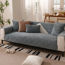 Housse de canapé moderne en velours doux en peluche courte