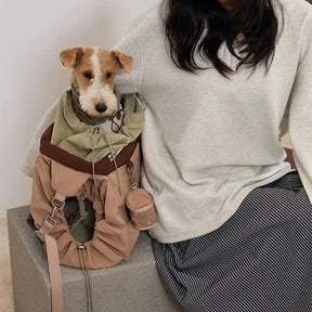 Sac de transport pour animaux de compagnie vintage, léger, étanche, de grande capacité pour les voyages.