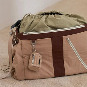 Sac de transport pour animaux de compagnie vintage, léger, étanche, de grande capacité pour les voyages.