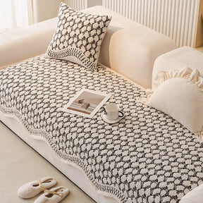 Housse de canapé en chenille style vintage classique résistante aux éraflures