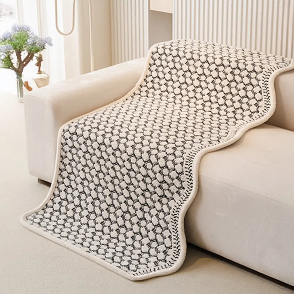 Housse de canapé en chenille style vintage classique résistante aux éraflures