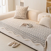Housse de canapé en chenille style vintage classique résistante aux éraflures