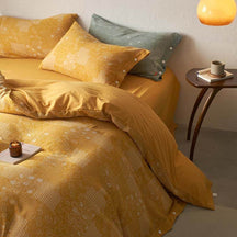 Parure de lit en coton doux style patchwork vintage avec housse de couette