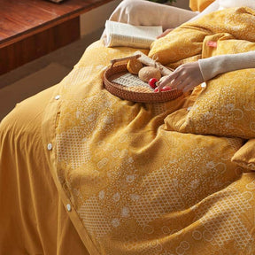 Parure de lit en coton doux style patchwork vintage avec housse de couette