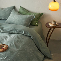 Parure de lit en coton doux style patchwork vintage avec housse de couette
