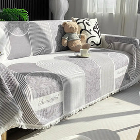 Housse canapé en tissu gaufré respirant doux pour la peau