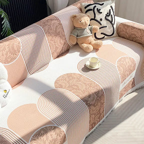 Housse canapé en tissu gaufré respirant doux pour la peau