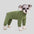 Survêtement en polaire douce et chaude à col montant pour chien à quatre pattes avec taille ajustable.