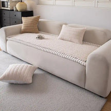 Housse de canapé épaisse confortable en velours décorative antidérapante