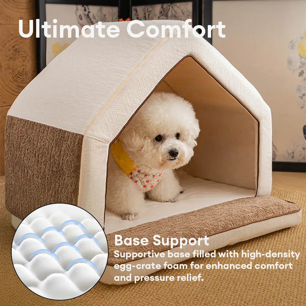 Maison pour chien en éponge pleine isolante, durable et résistante aux égratignures - SnuggleHome