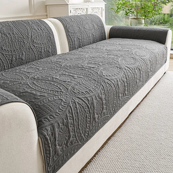 Housse de canapé en tissu brossé déperlant, respirante, anti-dérapante, toutes saisons.