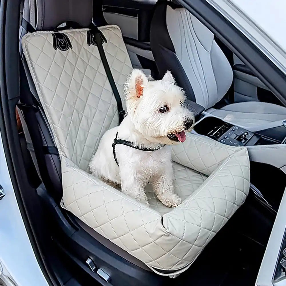 Lit de voiture pour chien en cuir PU résistant à l’eau et aux rayures