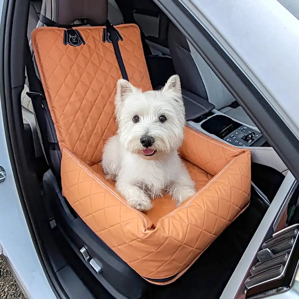 Lit de voiture pour chien en cuir PU résistant à l’eau et aux rayures