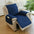 Housse de fauteuil de canapé inclinable uni déperlant avec sangles élastiques