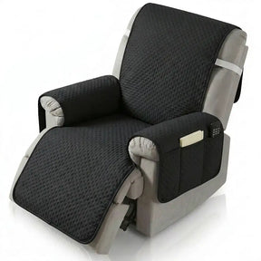 Housse de fauteuil de canapé inclinable uni déperlant avec sangles élastiques
