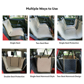 Housse de siège arrière imperméable et multifonction pour chien convertible pour voiture