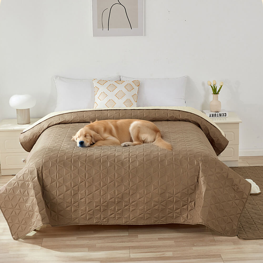 Tapis matelas imperméable antidérapant à motif géométrique pour animaux multiusages