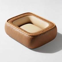 Lit pour chien en cuir PU imperméable antidérapant résistant aux rayures avec soutien complet