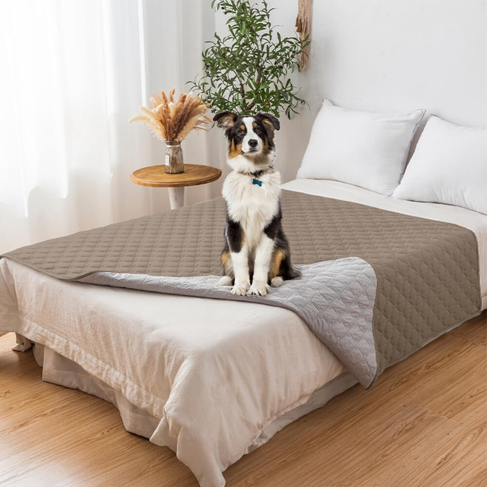 Housse de canapé matelassée en losanges imperméable et antidérapante pour animaux de compagnie – Protection élégante des meubles